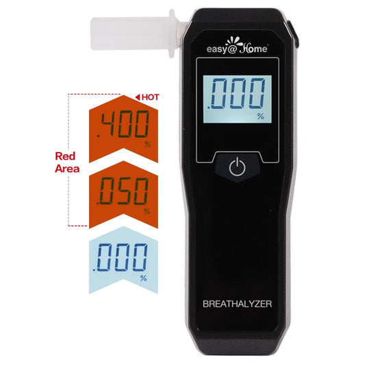 Easy@Home Breathalyzer, Fuel Cell Sensor Alcohol Tester with 5 Mouthpieces, Weat-05fl