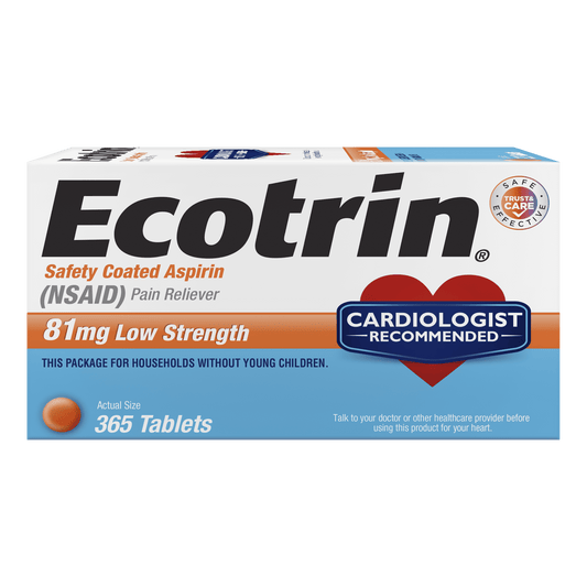 Ecotrin 81 mg Low Strength Tablets 365 ea (Pack of 2)