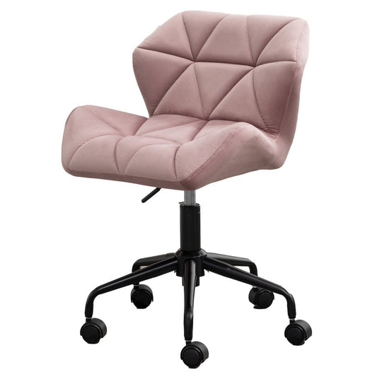 Eldon Diamond Tufted Adjustable Swivel Office Chair in Mauve