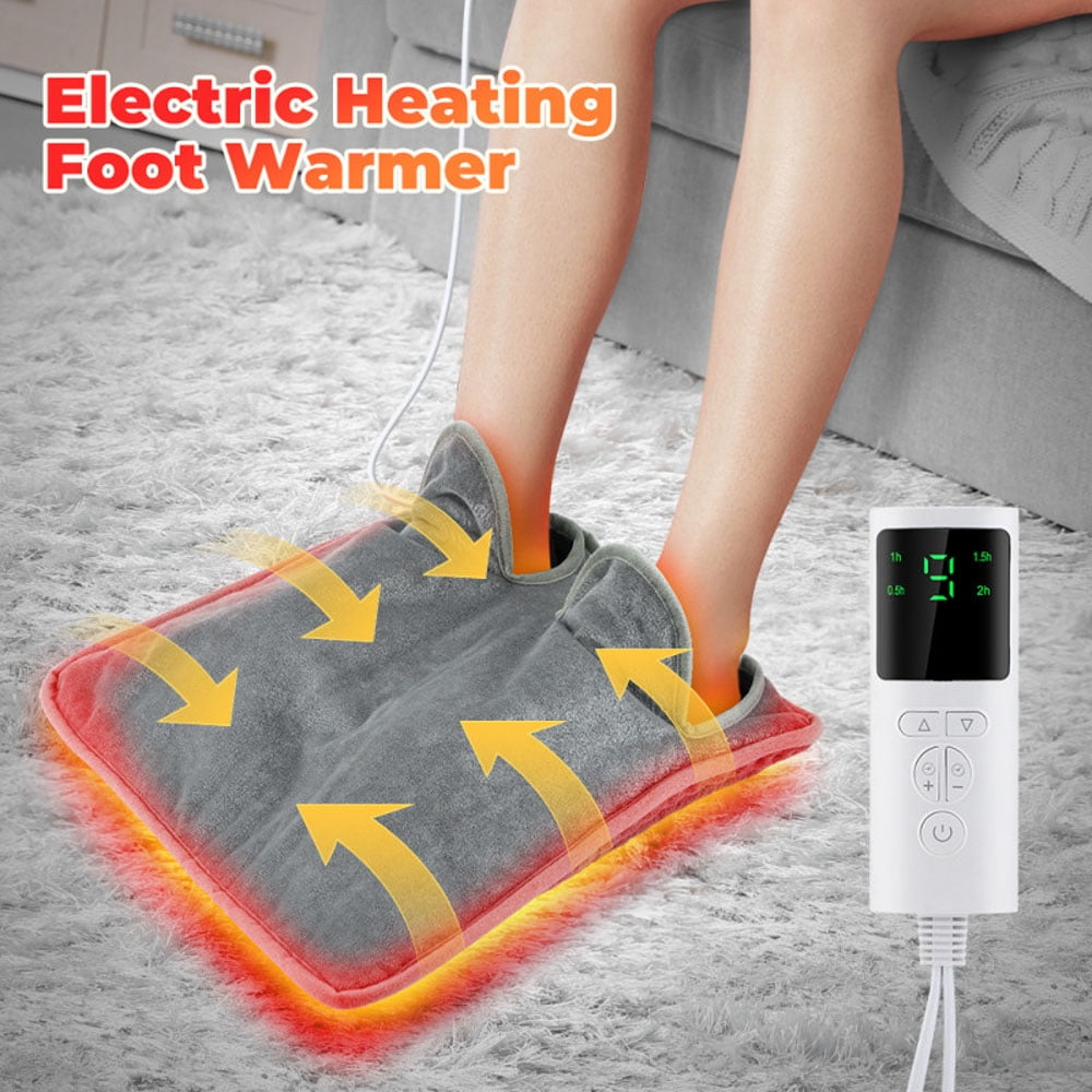 Electric Heated Foot Warmers, Heating Pad Ultra Soft Flannel Foot, Feet Warmer Auto Shut Off with 9 Heat Levels, Full Body Use Heating Pad for Feet, Abdomen, Office/Home Pocket Design, 16" x 16"