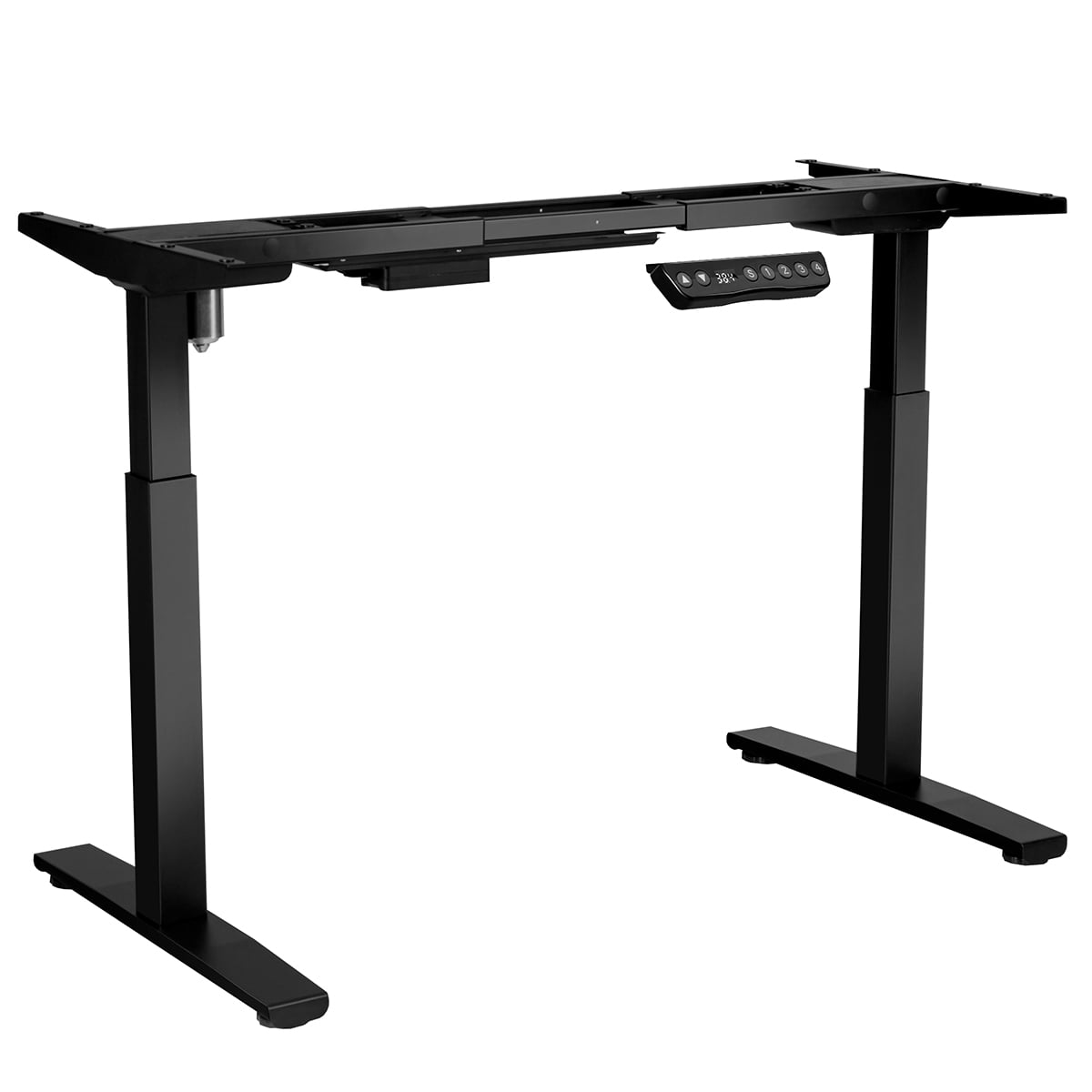 Electric Stand Up Desk Frame Single Motor Height Adjustable w/ Controller Black