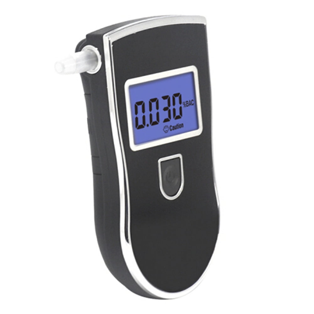 Electronic Breathalyzer, Professional Portable Alcohol Tester with LED Digital Display Screen and 5 Mouthpieces, Semiconductor Sensor Sensitivity（112*61*29mm）——Adélala