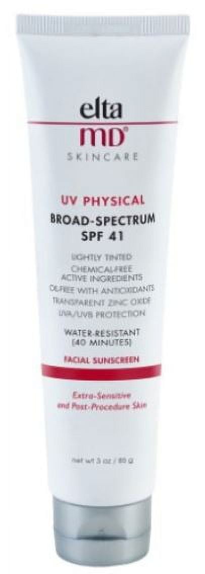 Elta MD UV Physical Broad Spectrum Facial Sunscreen, SPF 41, Lightly Tinted/SEALED 3 Oz