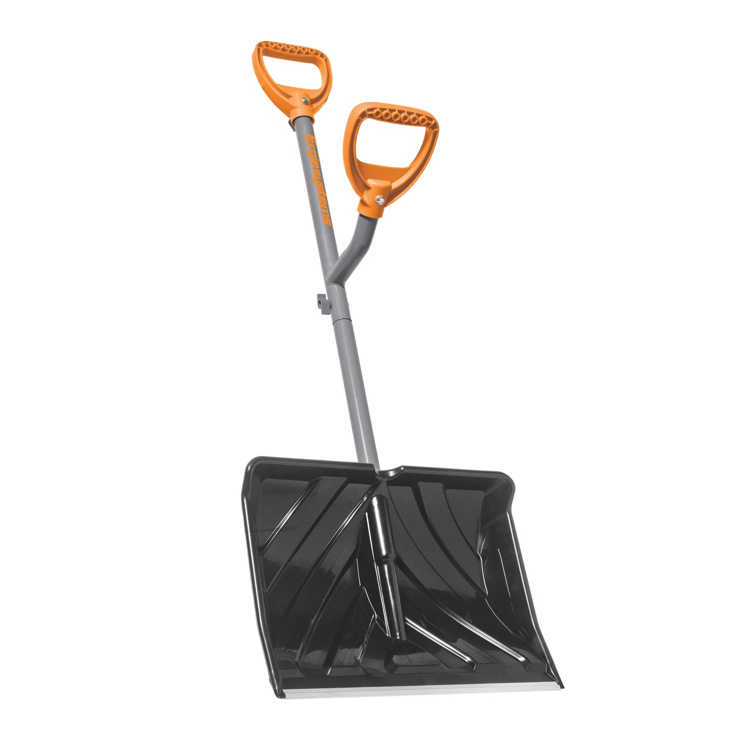 Ergie Systems 18" Impact-Resistant Snow Shovel, 34.5" Steel Shaft