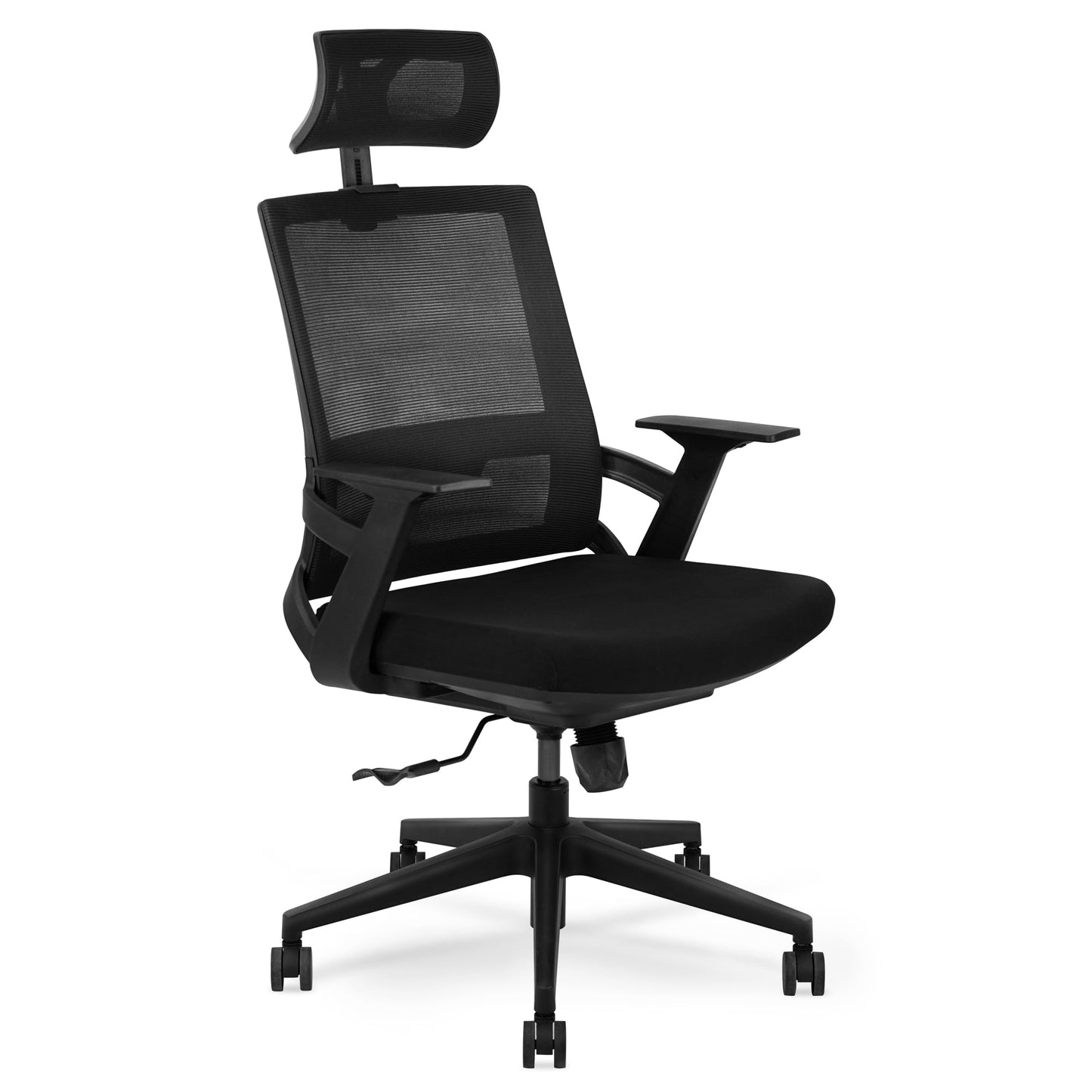 Ergonomic Adjustable Office Chair, Computer Chair with Adjustable seat height and Headrest, High Back Home Desk Chair with Lumbar Support and Breathable Mesh, Thick Seat Cushion,