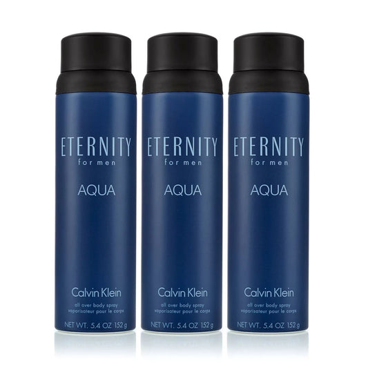 Calvin Klein Eternity Aqua for Men 3 Pack Body Spray 5.4 oz. 3 Pack.