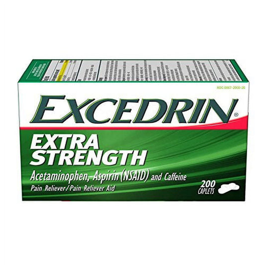 Excedrin Extra Strength Acetaminophen Plus Caffeine NSAID Pain Reliever 200 Caplets