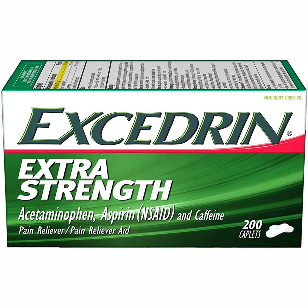 Excedrin Extra Strength Caplets for Headache Pain Relief, 200 Count