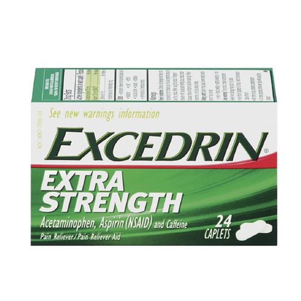 Excedrin Extra Strength Pain Reliever - 24 Caplets (Pack of 3)