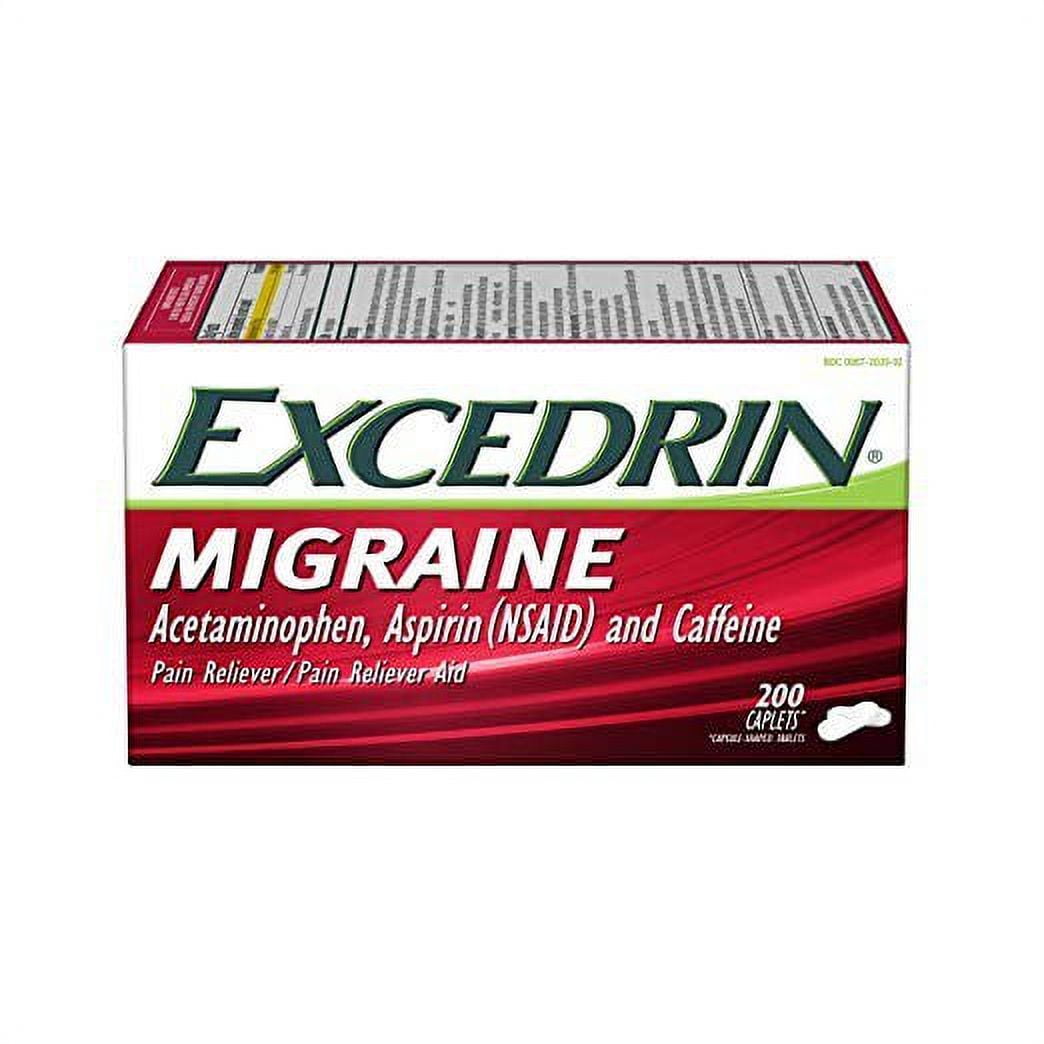 Excedrin Migraine Acetaminophen Aspirin & Caffeine Pain Reliever, 200 ct