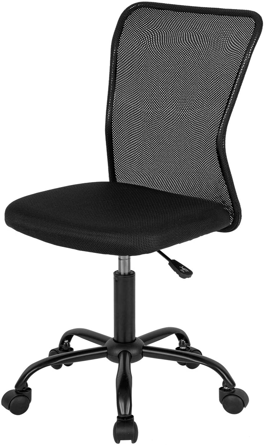 FDW Ergonomic Office Chair, Mesh, Mid-Back, Swivel Rolling for Men, Women(Black)