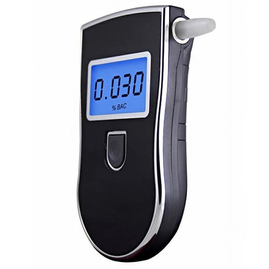 FOMIYES Professional Police Digital Breath Alcohol Tester Breathalyzer with LCD Screen (Black)