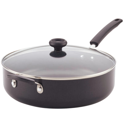 Farberware Easy Clean 6 Quart Aluminum Covered Jumbo Cooker Skillet with Helper Handle