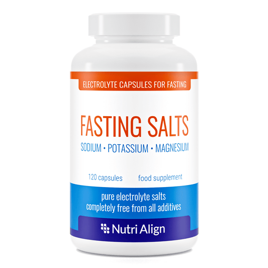 Fasting Salts Capsules: Pure Electrolyte Supplement for Extended Fasting. Sodium, Potassium, Magnesium | Completely Free from Junk Fillers, Sugars, Sweeteners. 120 Capsules.