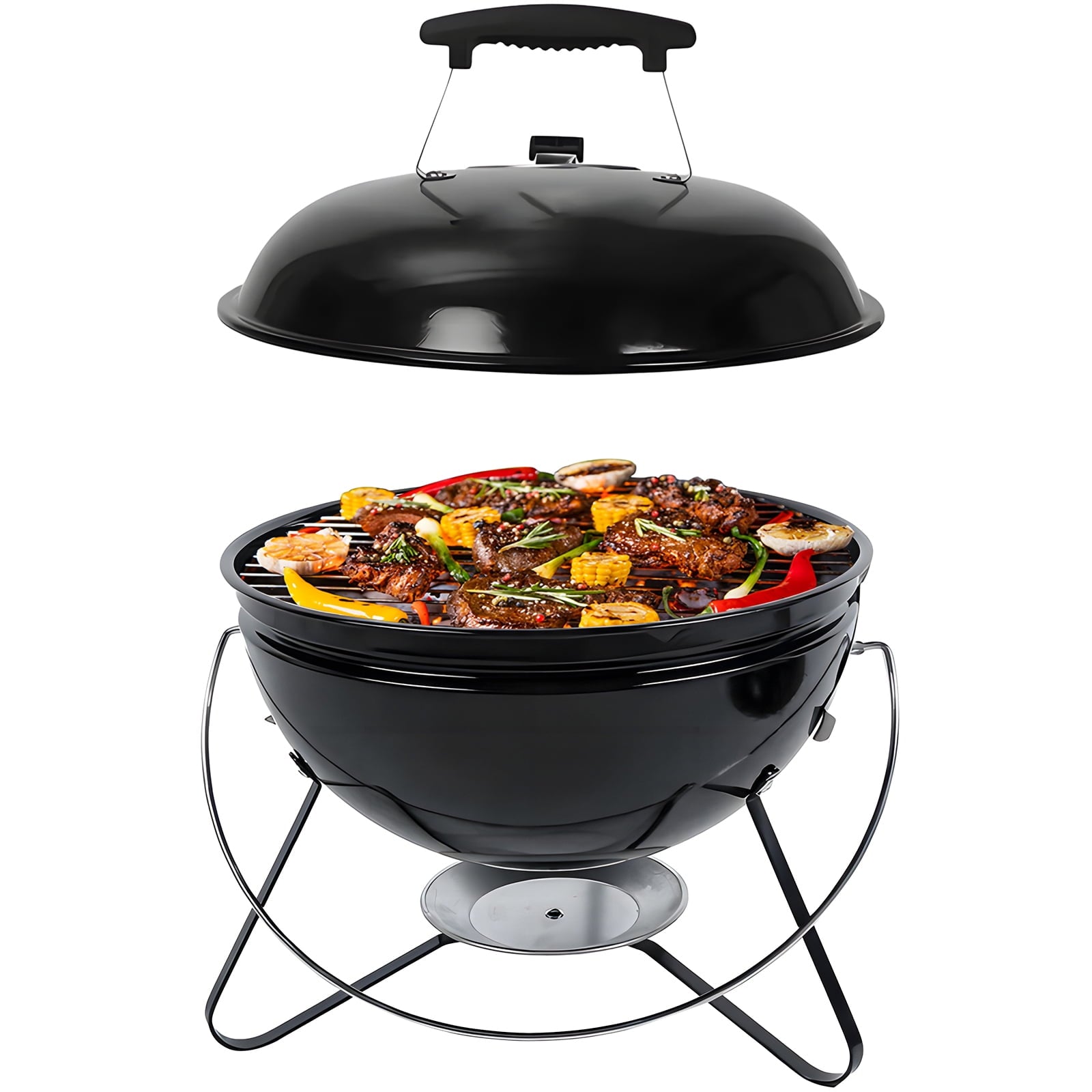 Fenbeli 14 in. Smokey Joe Charcoal Grill Black