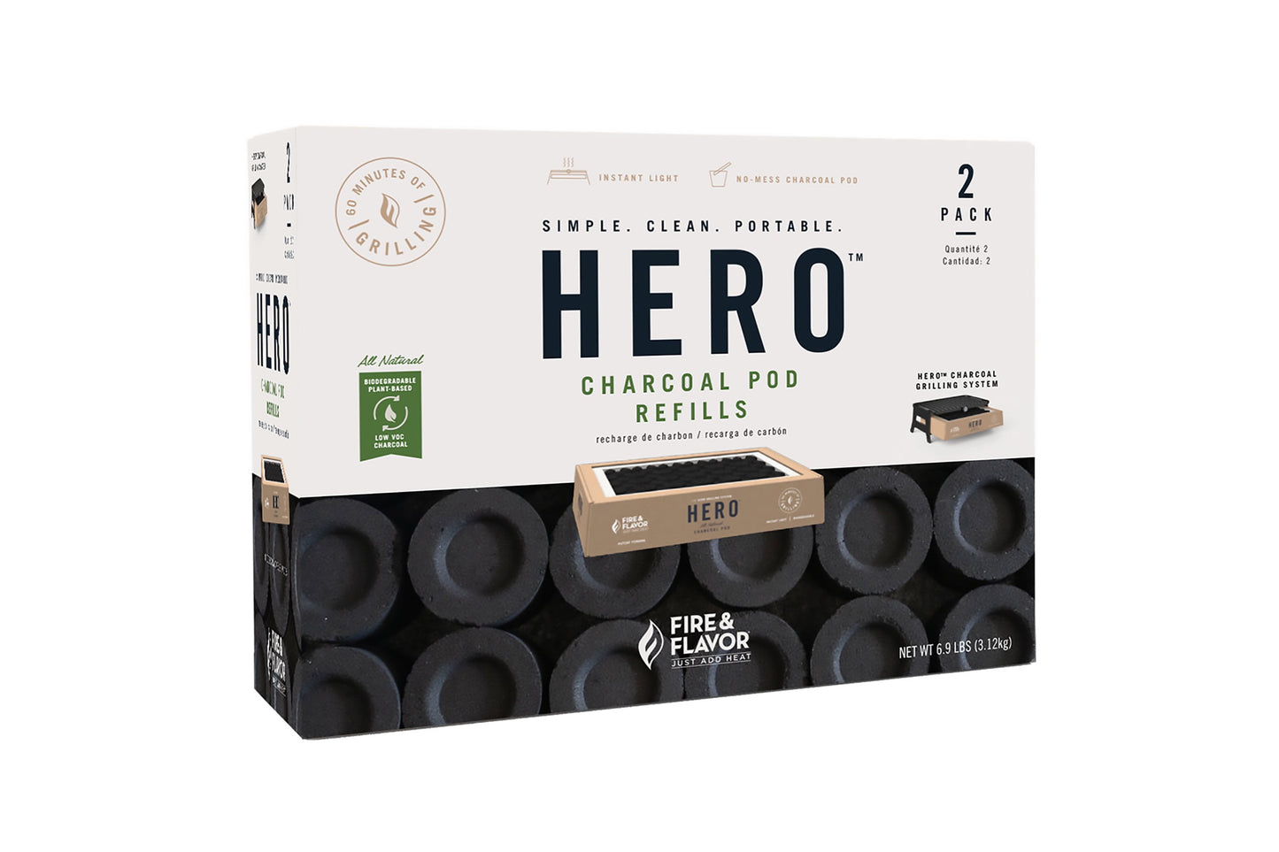 Fire & Flavor FFG2 Hero Charcoal Refills