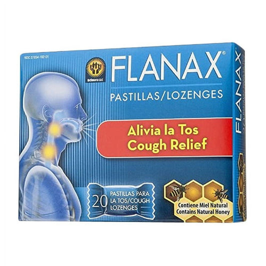 Flanax Cough Relief Throat Lozenges Honey, 20 Ea, 6 Pack