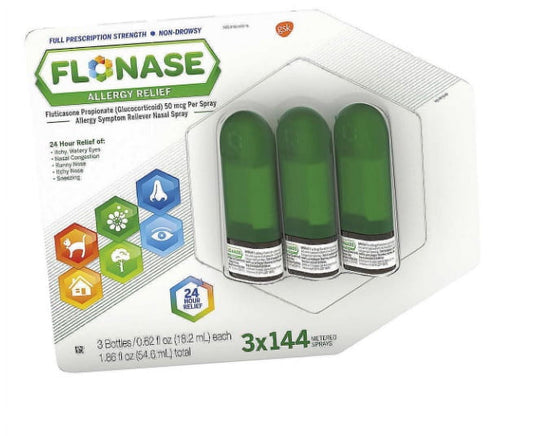 Flonase Non-Drowsy 24 Hour Allergy Relief Nasal Spray, 432 Metered Sprays Value Pack