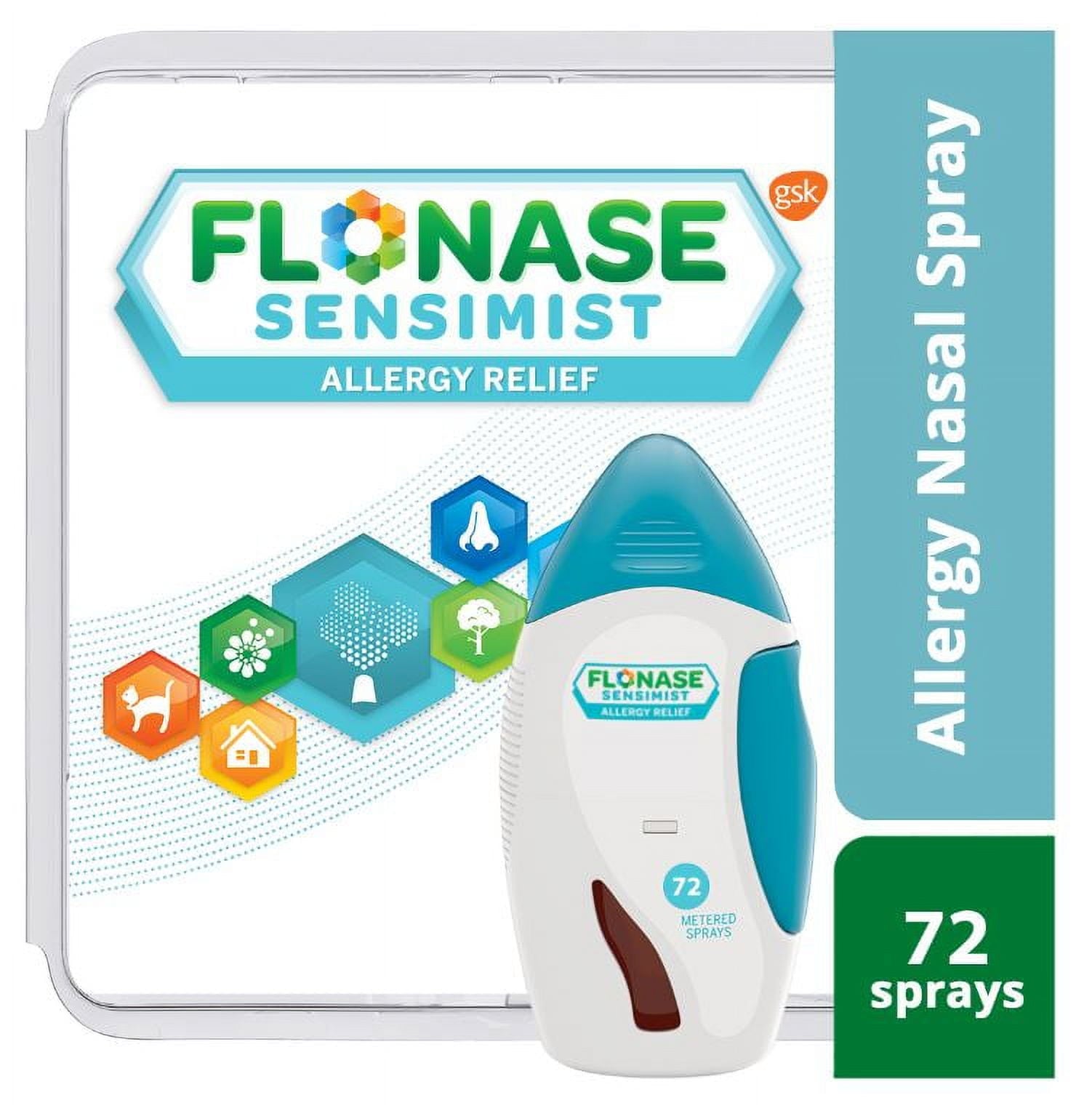 Flonase Sensimist 24Hr Allergy Relief Nasal Spray, 72 sprays, Gentle Mist, Scent-free