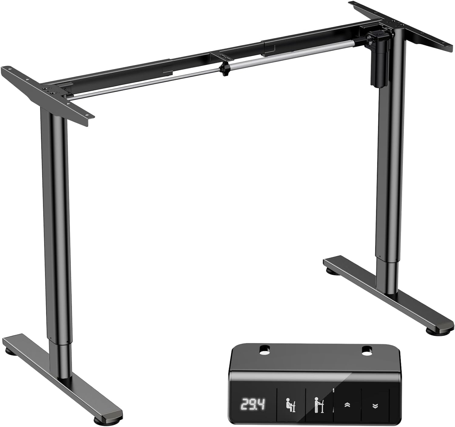 Flycity Electric Standing Desk Frame, Adjustable Height Stand Up Desk Legs, 27.6"-43.3" Adjustable Length Home Office Desk Legs, Computer Desk Base with Child Lock & Memory Function, Black