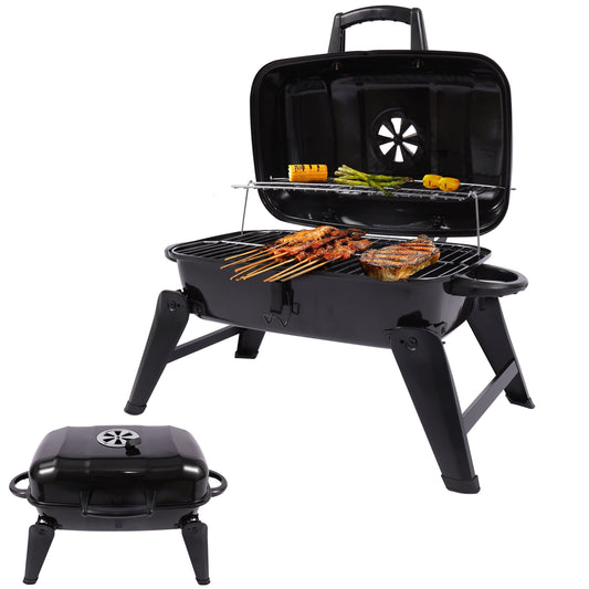 Folding BBQ Charcoal Grill, Portable Charcoal Grill Small BBQ Grill for Outdoor Hiking Picnic