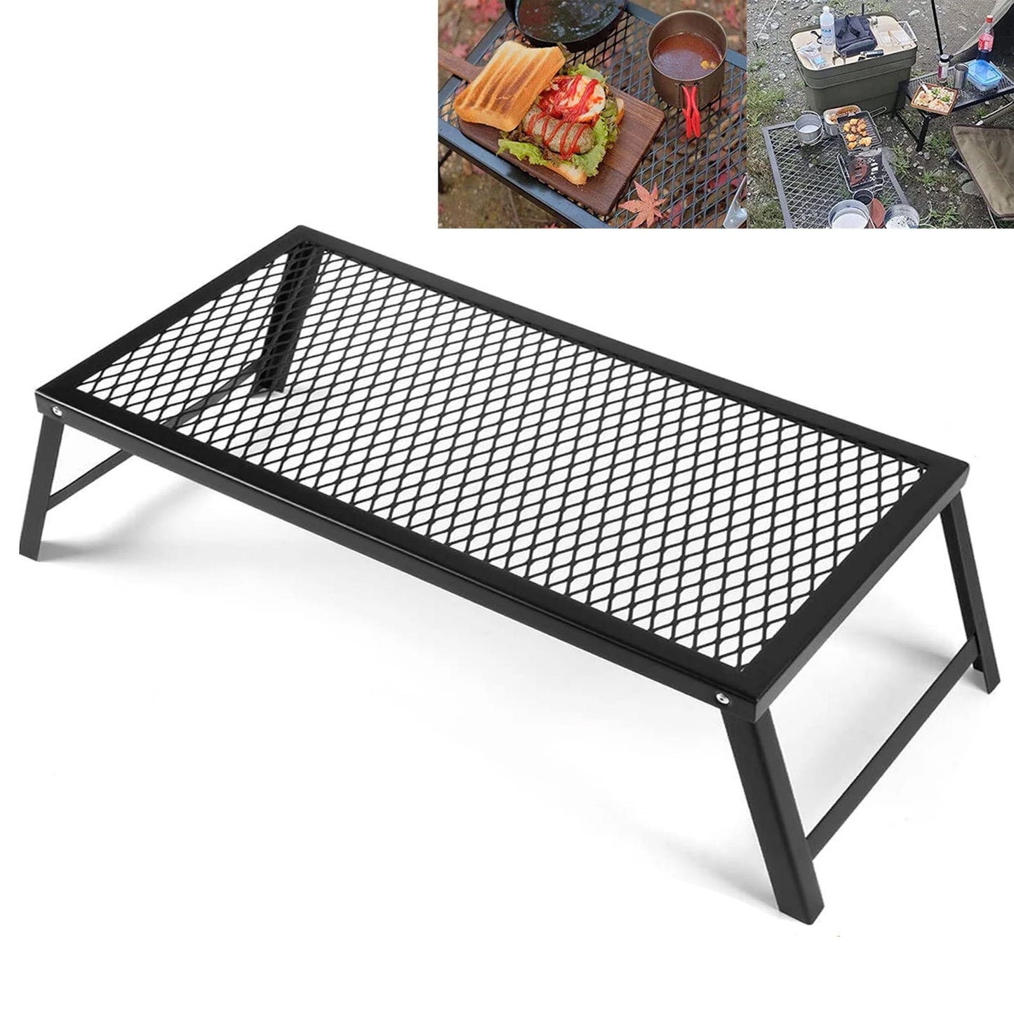 Camp over Fire Grill,Folding Campfire Grill for Outdoor BBQ Picnic Open Flame Cooking