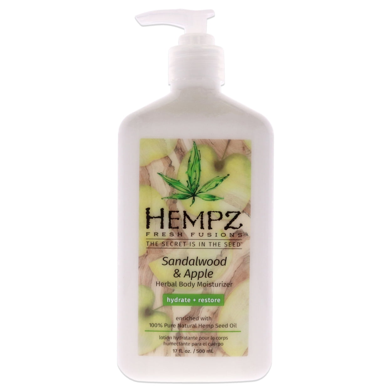 Fresh Fusions Sandalwood and Apple Herbal Body Moisturizer by Hempz for Unisex - 17 oz Moisturizer