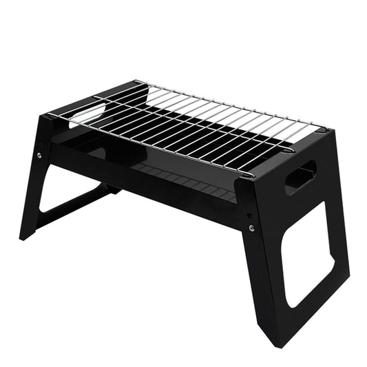 Fridja Folding Portable Barbecue Charcoal Grill, Barbecue Desk Tabletop Outdoor Stainless Steel Smoker BBQ for Camping Picnics Beach