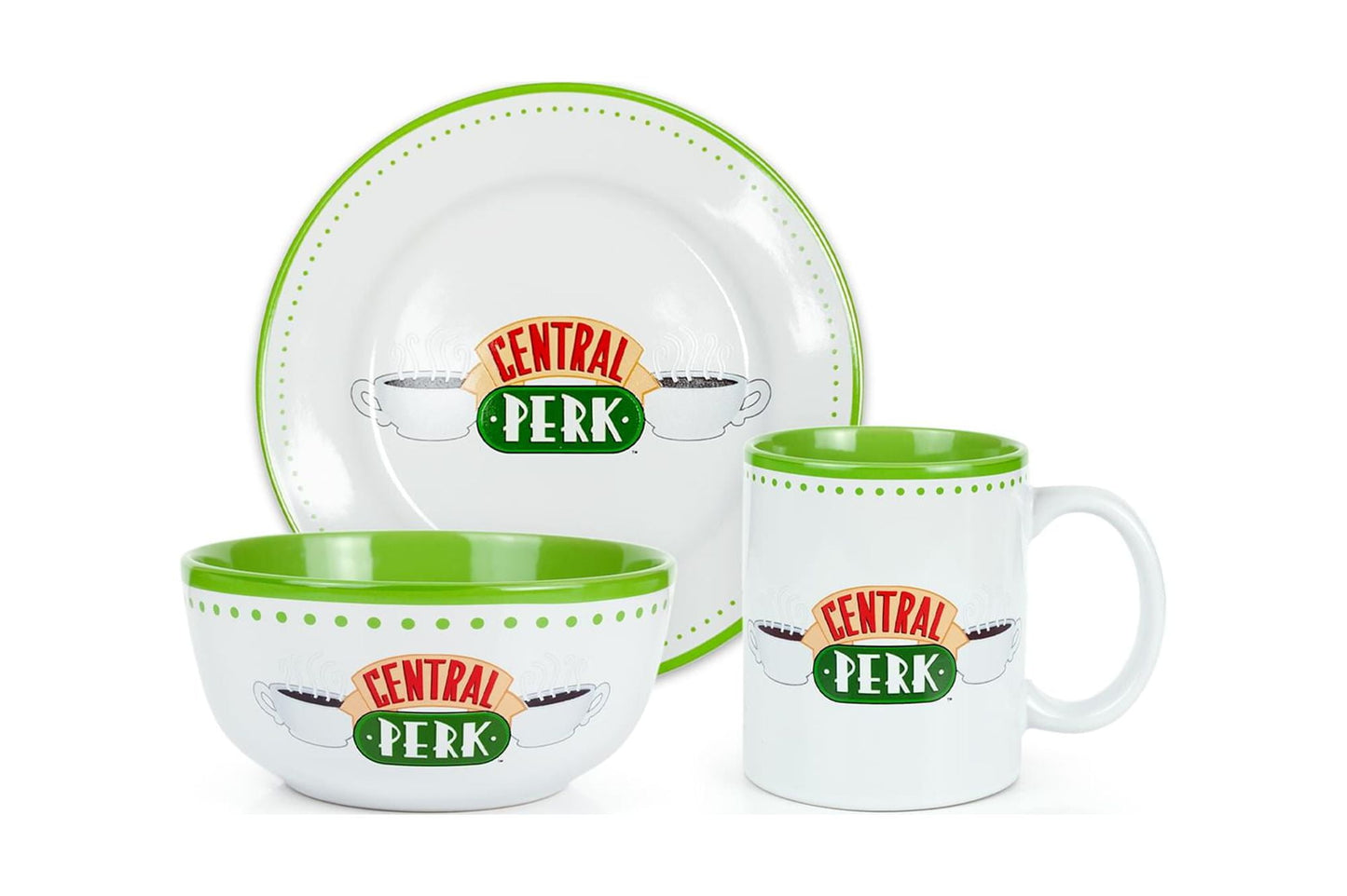 Friends Central Perk Coffee House Dining Set Collection | 3-Piece Dinner Set