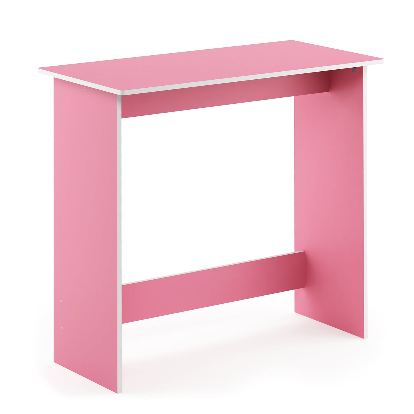 Furinno Simplistic Parsons Study Table, Pink/White