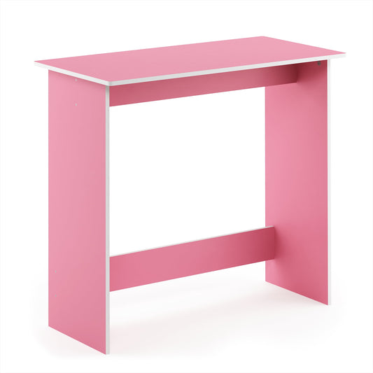 Furinno Simplistic Parsons Study Table, Pink/White