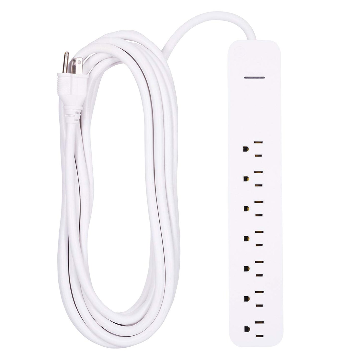 GENERAL ELECTRIC 7-Outlet Surge Protector with Extra Long 25 ft. Extension Cord, White