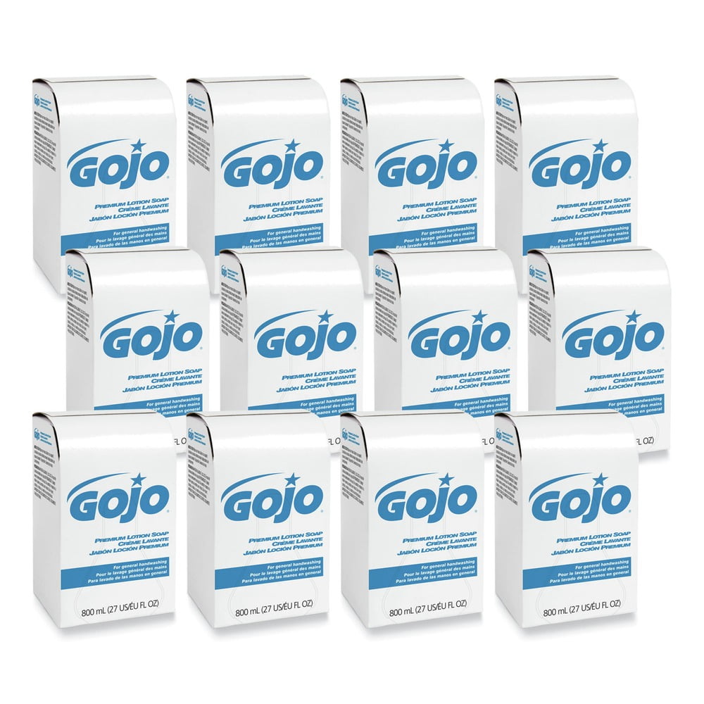 GOJO Industries 9106-12 800 ml Premium Lotion Soap Refill - Waterfall (12/Carton)