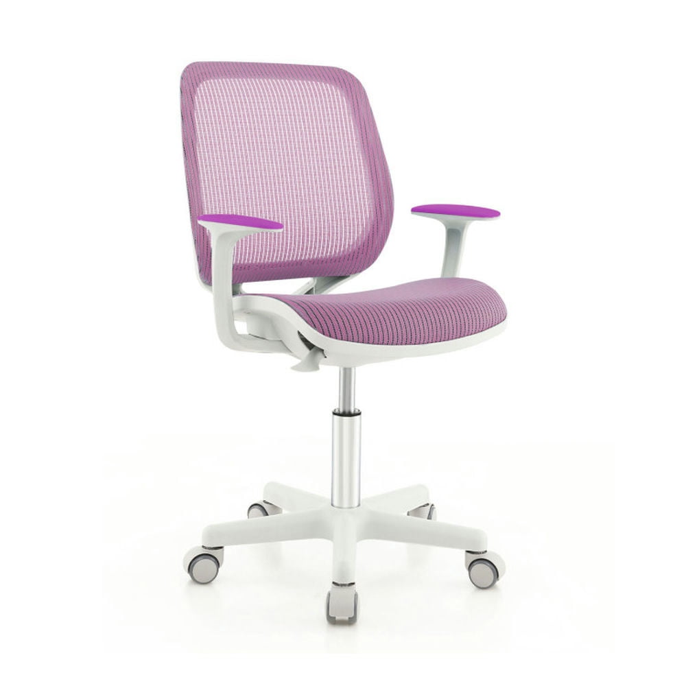 GVN Swivel Mesh Children Computer Chair with Adjustable Height-Purple, Bedroom Chair for Kids