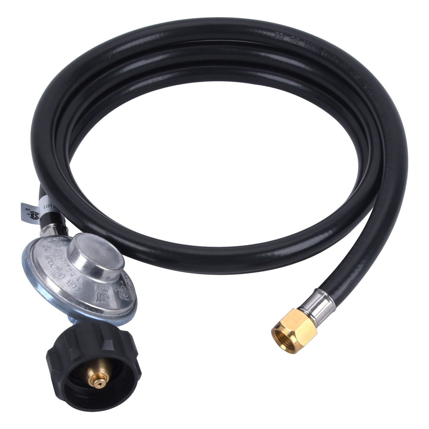 GasSaf 6Ft Low Pressure Propane Regulator and Hose with CSA Certified,QCC1 Propane Adapter Hose Regulator for Portable Grill, Propane Grill, Patio Heater, Fire Pit and More