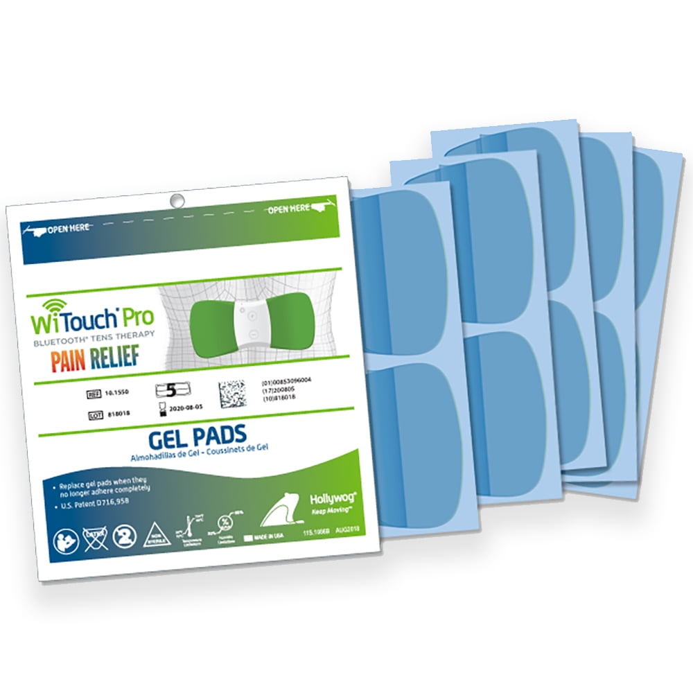 Gel Pad Refills for WiTouch Pro & Aleve Direct Therapy - 1 Pack of 10 Pads (5 Pairs of Gel Pads)