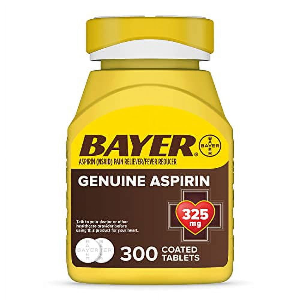 Genuine Bayer Aspirin, 325mg Coated Tablets, 300ct