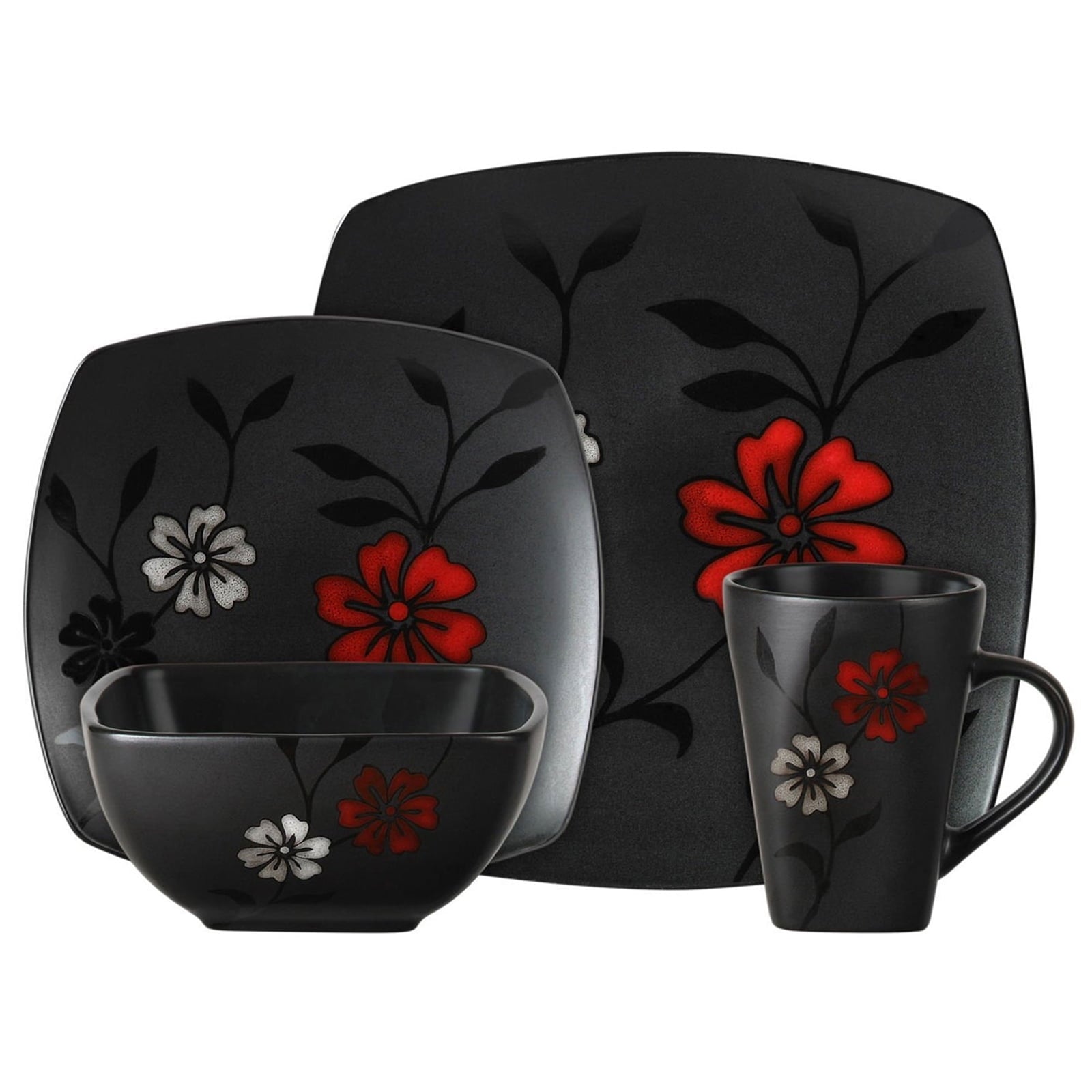 Gibson 16 Pieces Evening Blossom Dinnerware Set