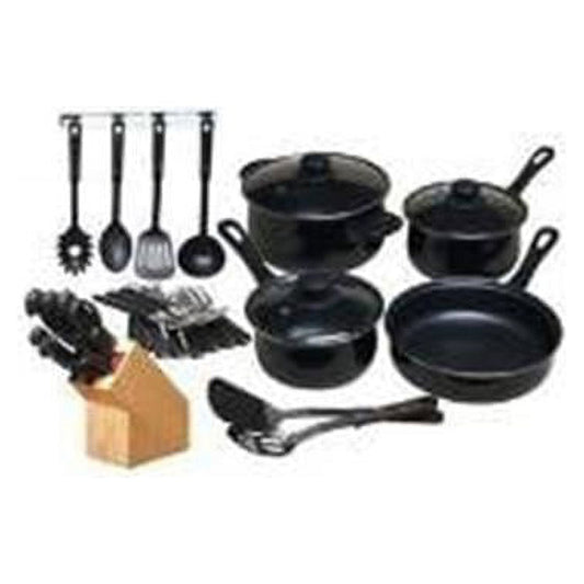 Gibson Home 64269.32PC Nonstick Cookware Set Black