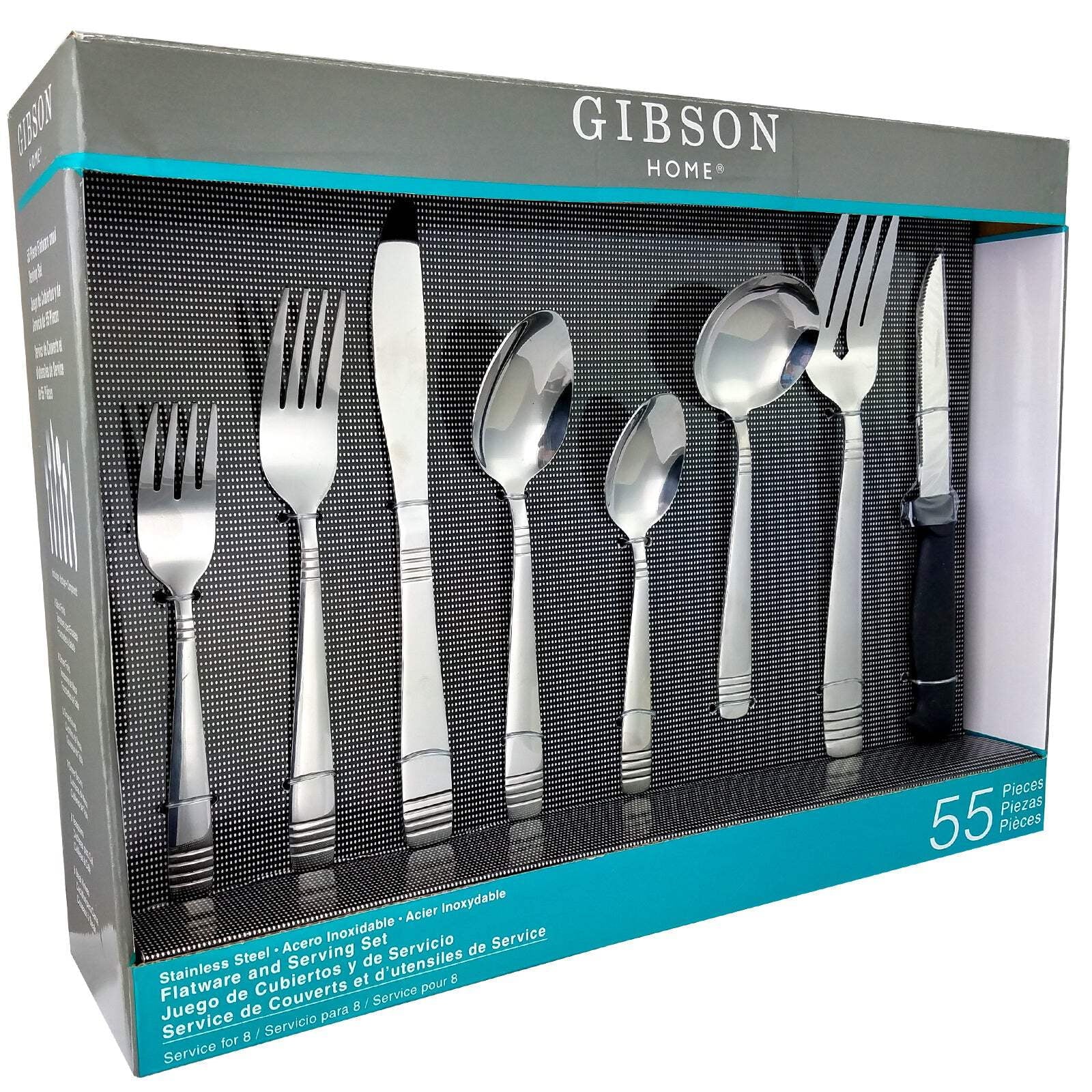 Gibson Palmore Plus 55 Pc. Flatware Set