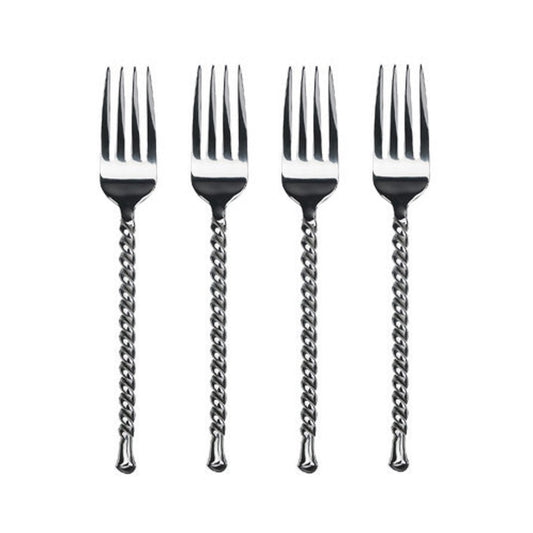 Gourmet Settings Silver Tear 18/10 Stainless Steel Dinner Fork (Set of Four)