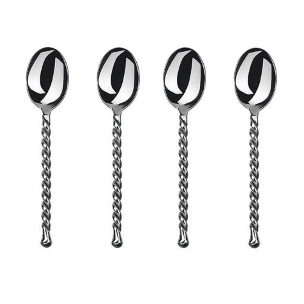 Gourmet Settings Silver Tear 18/10 Stainless Steel Teaspoon (Set of Four)