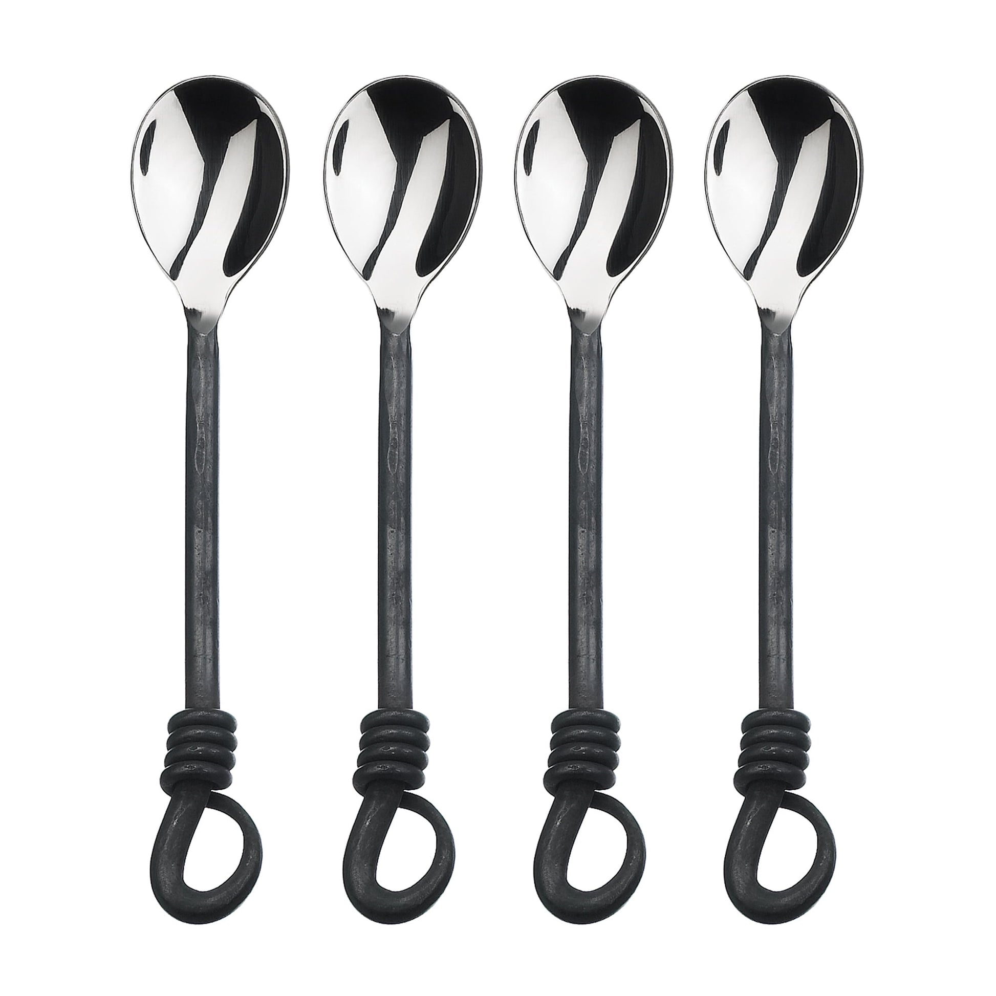 Gourmet Settings Twist N Shout Mini Spoons, 18/10 Stainless Steel, Set of 4