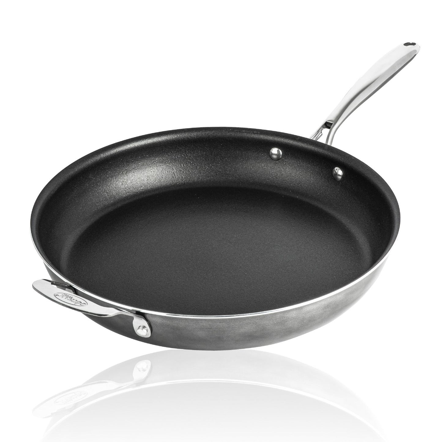 Granitestone Diamond Nonstick Frying Pan 14" inch Large Skillet with Helper Handle Non Toxic Cooking Pan Cookware Black