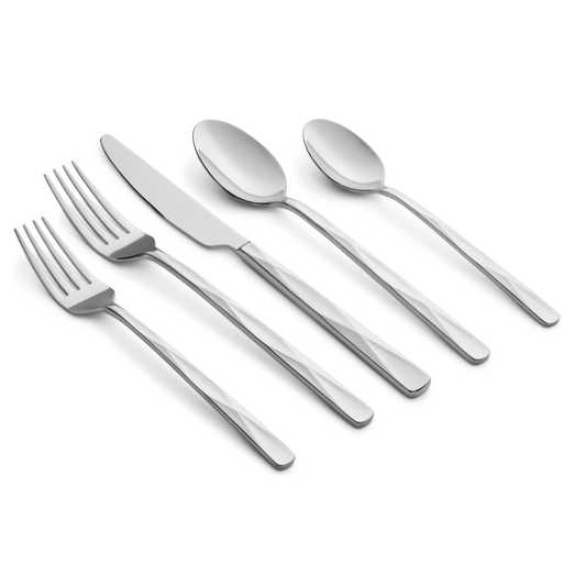 Graze by Cambridge Ayden Mirror Forged 18/0 Stainless Steel 20-Piece Flatware Set, Service for 4