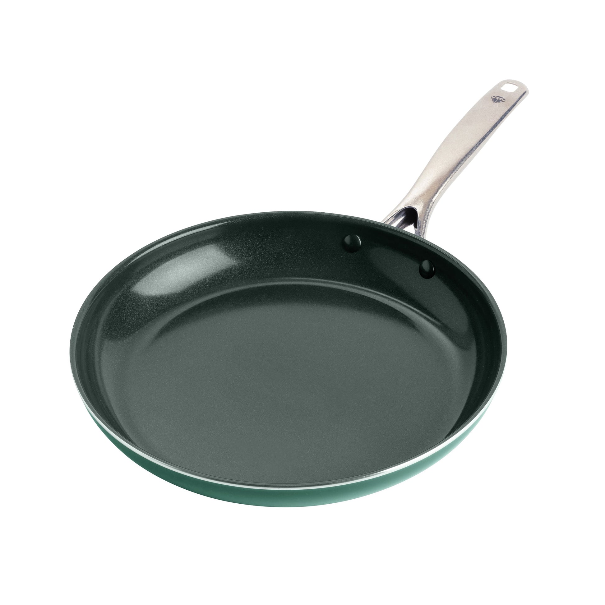 Green Diamond Ceramic Nonstick Open Frypan/Skillet, 12"