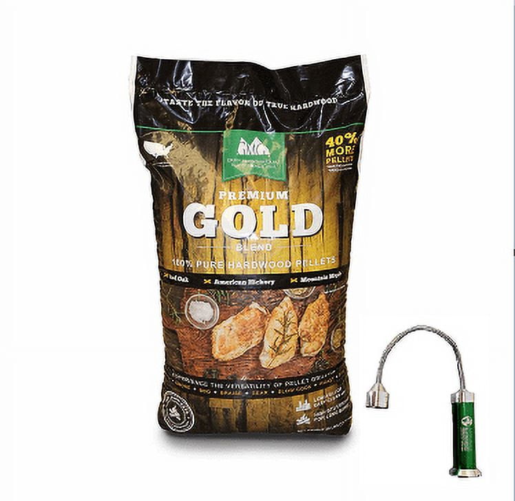 Green Mountain Grills Gold Blend Pellets with Free Grill Light