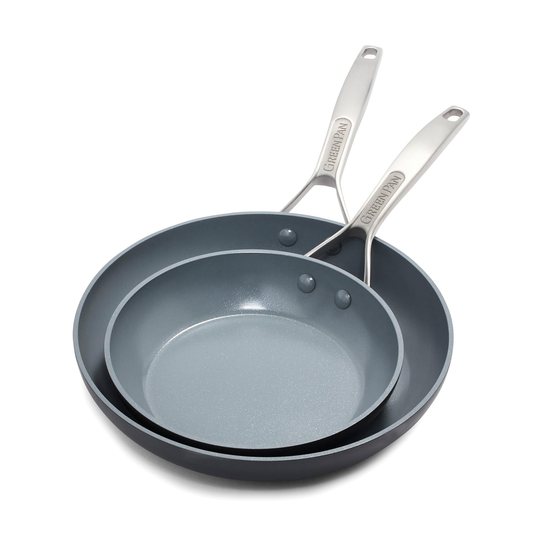 GreenPan Paris 2 Piece Ceramic Non-Stick 8 Inch and 10 Inch Open Frypan Set