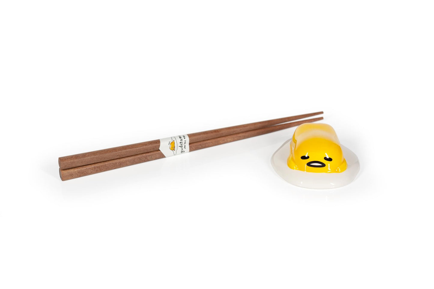 Gudetama The Lazy Egg Chopstick Set & Ceramic Holder | Reusable Chopsticks Set