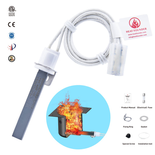 HEATFOUNDER 90S Ignition Time Pit Boss Official Recommended Silicon Nitride Hot Rod Igniter For Pellet Grill  Pitboss Traeger Camp Chef 100% Igniter Rod Replacement Hot Rod Igniter 1pcs